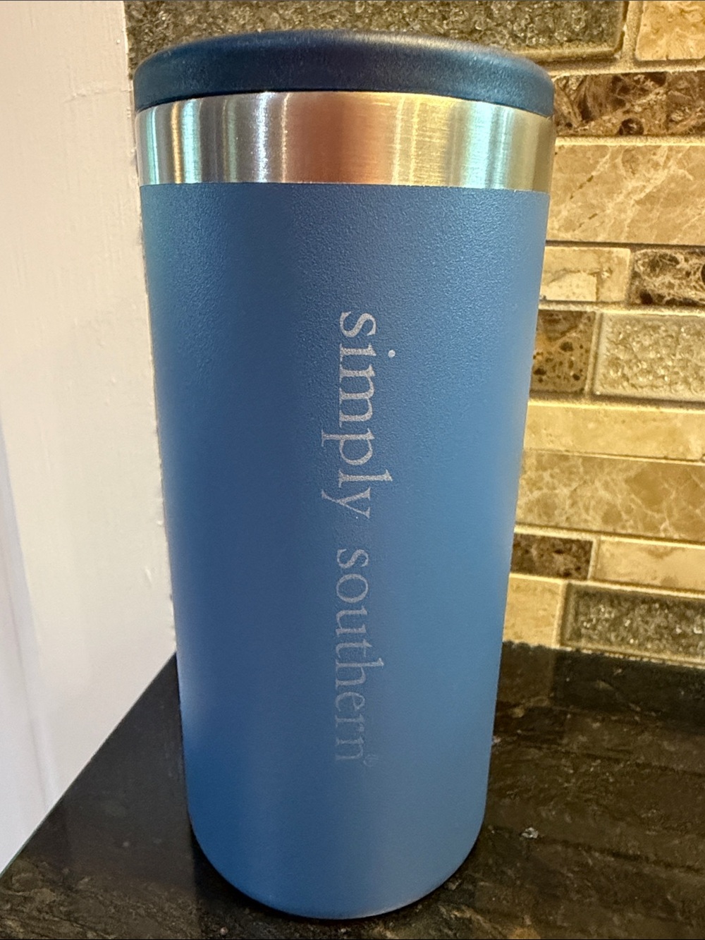 Simply Southern Navy Stainless Insulated 12oz  Can Cooler NIIP